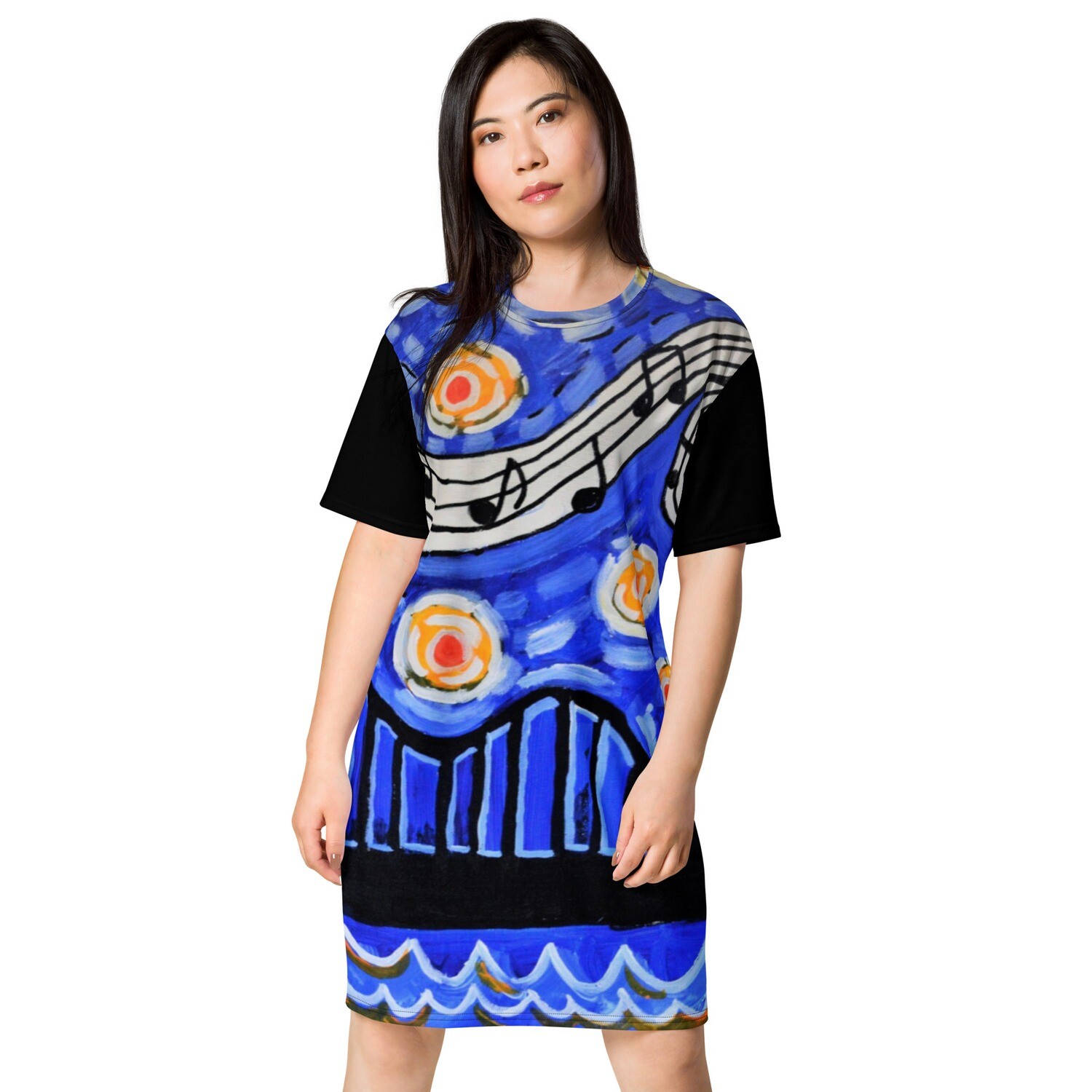 Memphis Nights T-shirt dress, Size: 2XS