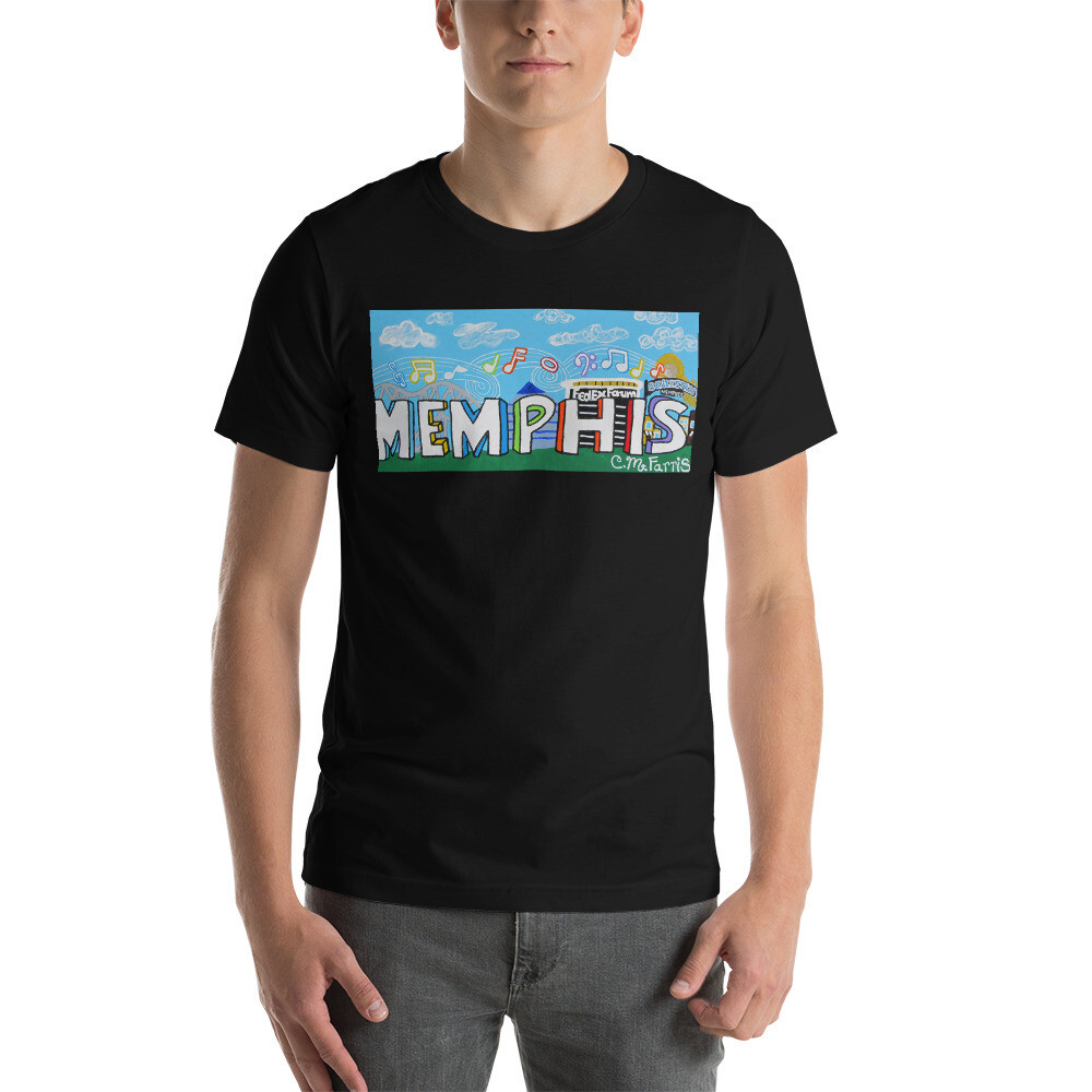 Sights and Sounds of Memphis Men&#39;s t-shirt, Color: Black, Size: XS