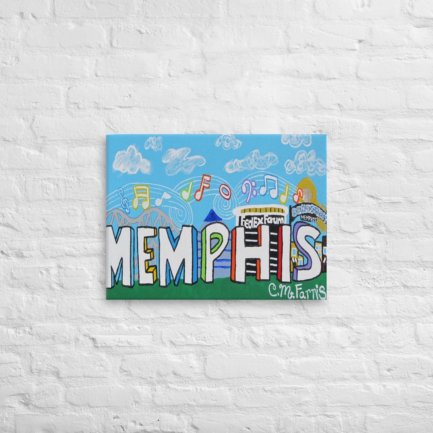 Sights and Sounds of Memphis Canvas Print