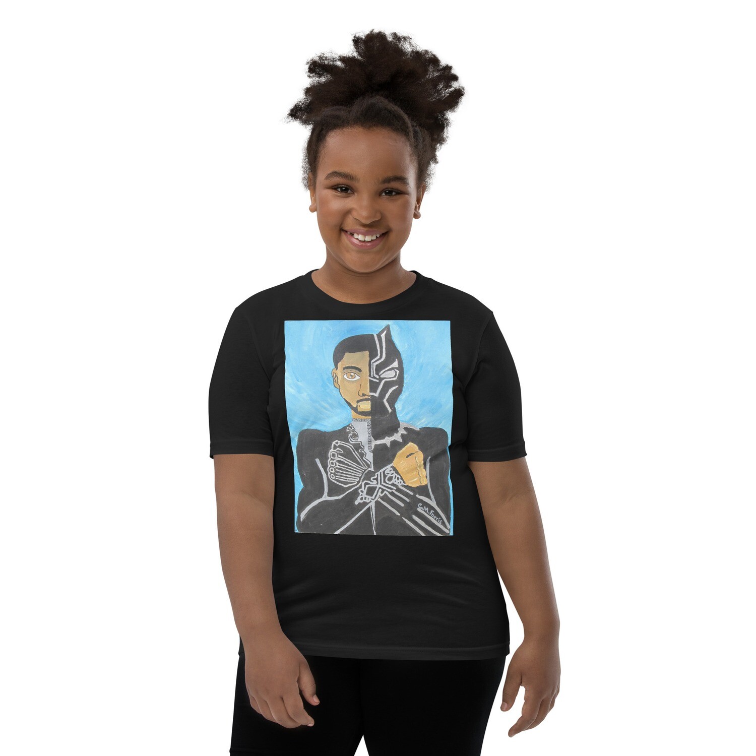 Wakanda Forever Girl&#39;s  Short Sleeve T-Shirt, Color: Black, Size: S