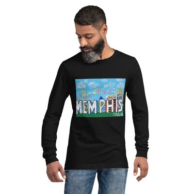Sights and Sounds of Memphis Men's Long Sleeve Tee