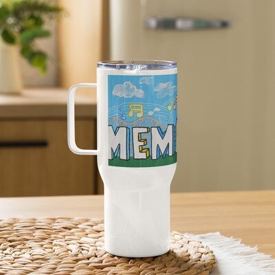Sights and Sounds of Memphis Travel mug with a handle
