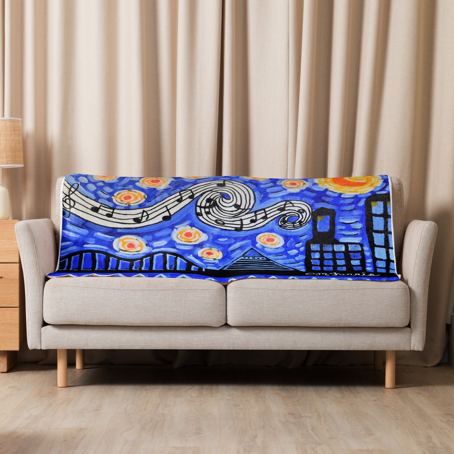 Memphis Nights Sherpa blanket
