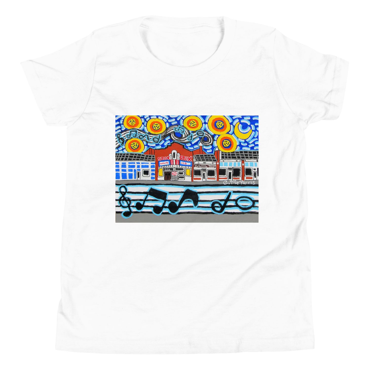 Stax Music Nights Girls Youth Short Sleeve T-Shirt