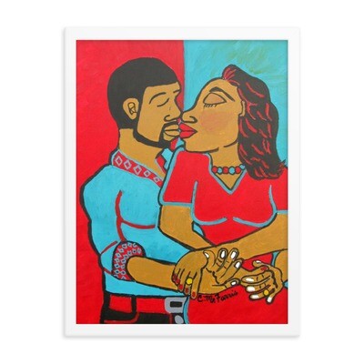 Lovers Embrace Framed 18X24 Print