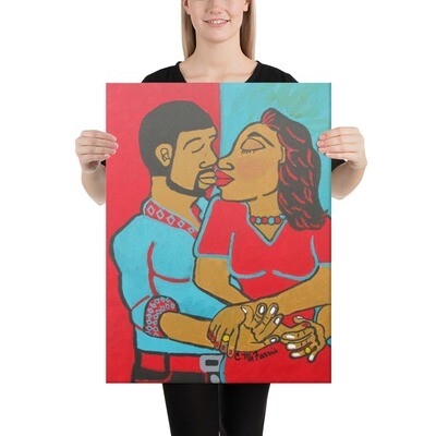 Lovers Embrace 18X24 Canvas Print