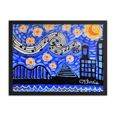 Memphis Nights Framed Print