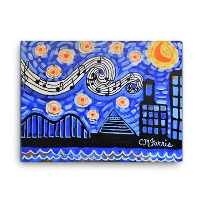 Memphis Nights 18X24 Canvas Print 