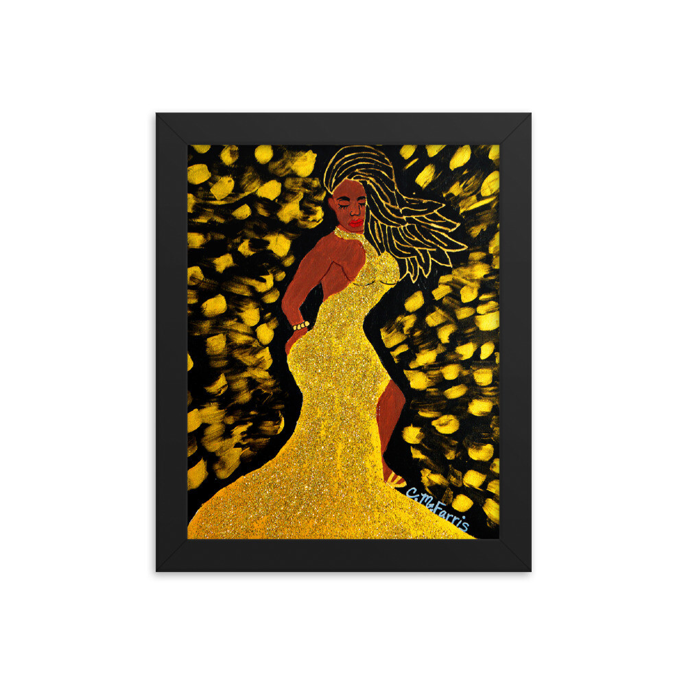 Golden Goddess Framed Print, Size: 8×10