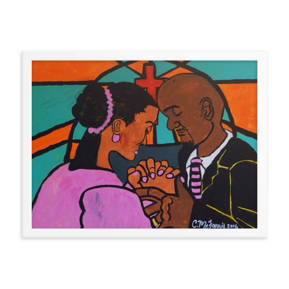 Power of Prayer 18X24 Framed Print, Color: White