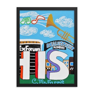 Sights &amp; Sounds of Memphis ( 3 of 3 pc set ) 18x24 Framed Print