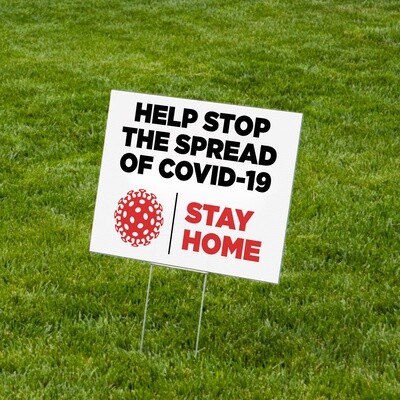 "Help Stop the Spread" Lawn Signs 18"x24" Corrugated Plastic - 10 Pack