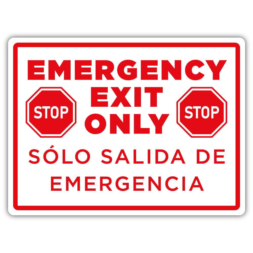 12" x 9" Emergency Exit Only