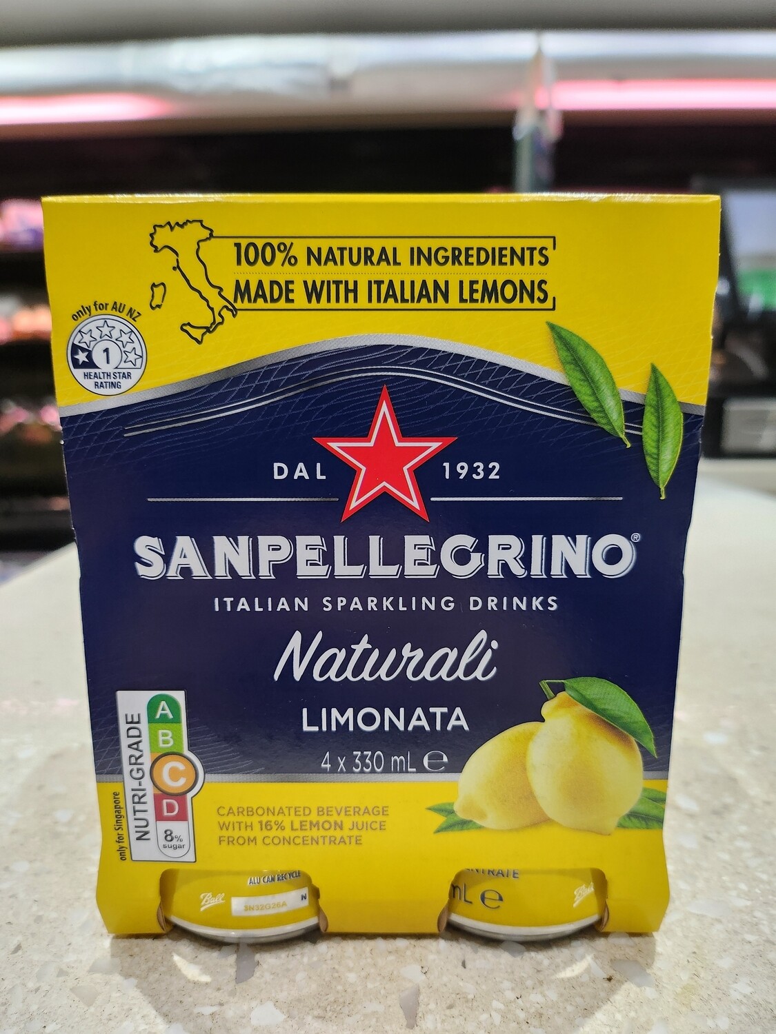 San Pellegrino Limonata 4x330ml cans