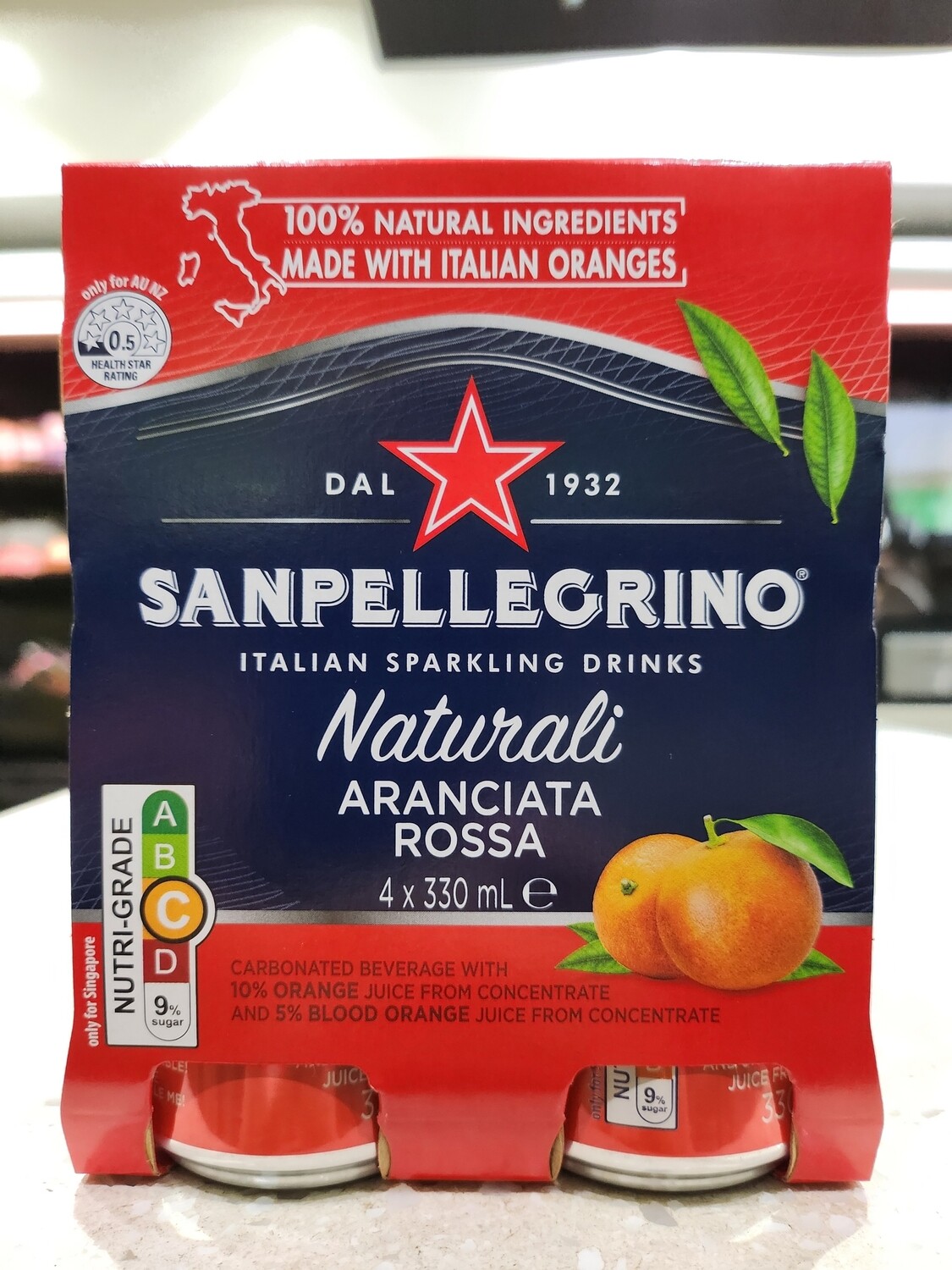 San Pellegrino Aranciata Rossa 4x330ml cans