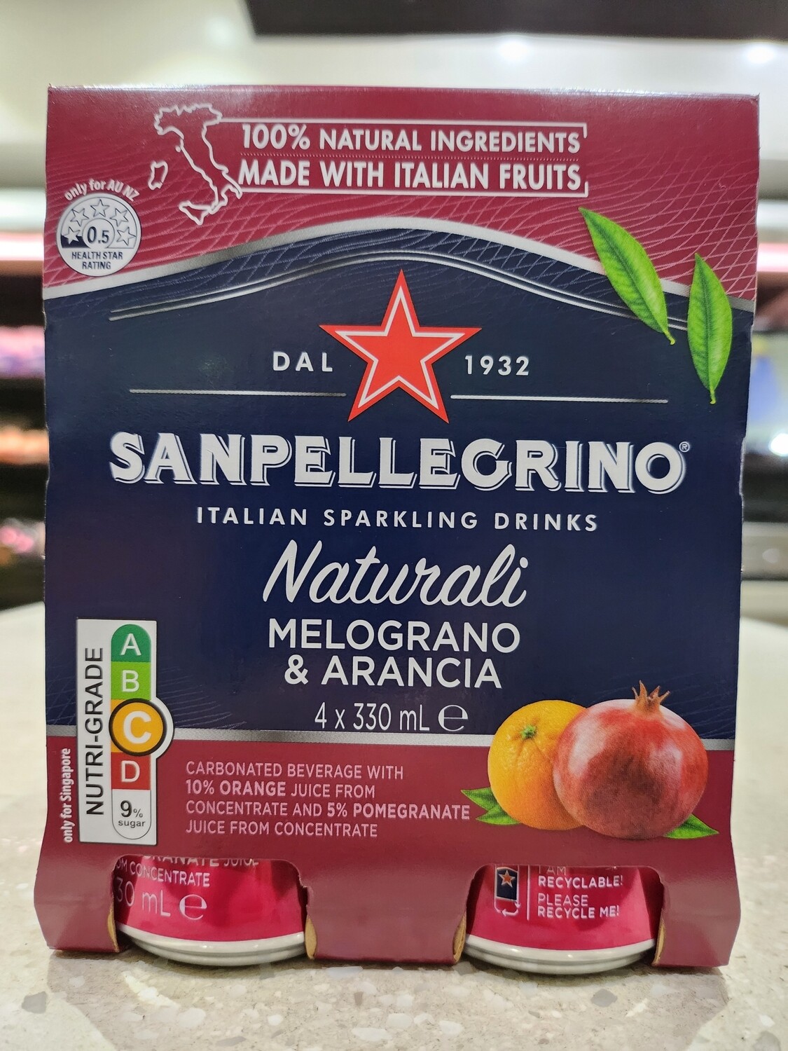 San Pellegrino Melograno &amp;Arancia 4x330ml