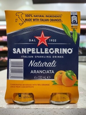 San Pellegrino Aranciata 4x330ml cans