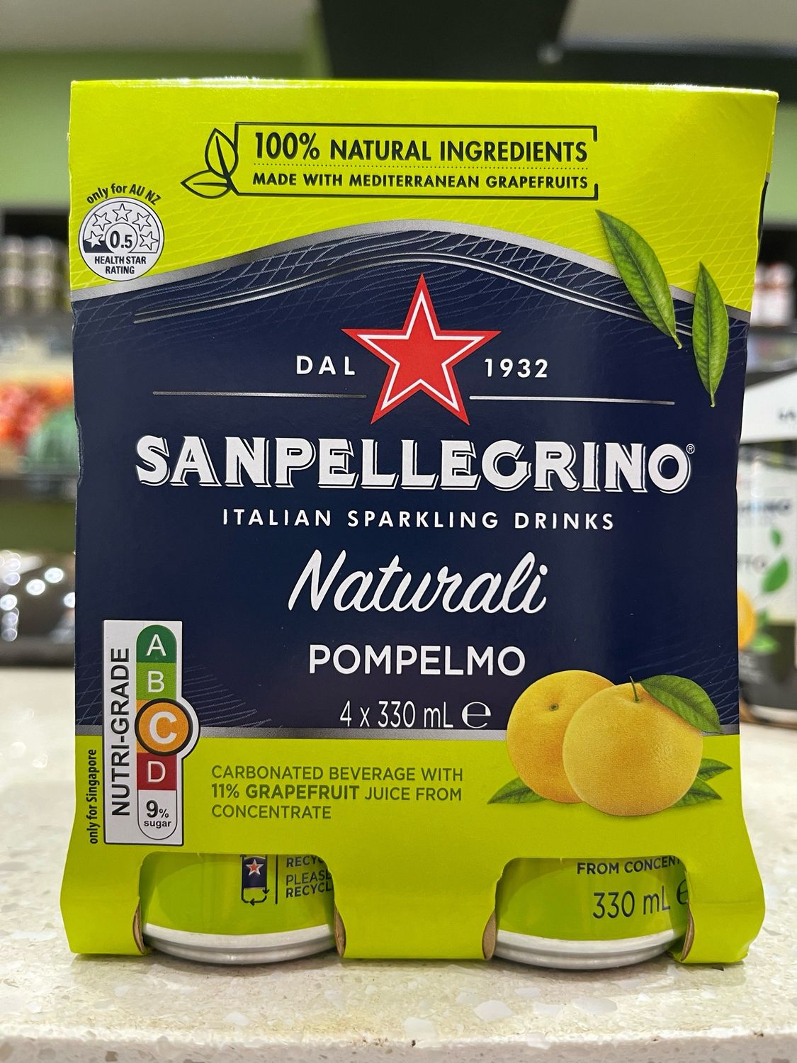 San Pellegrino Pompelmo 4x330ml cans