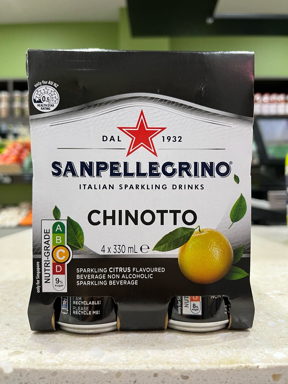 San Pellegrino Chinotto 4x330ml cans