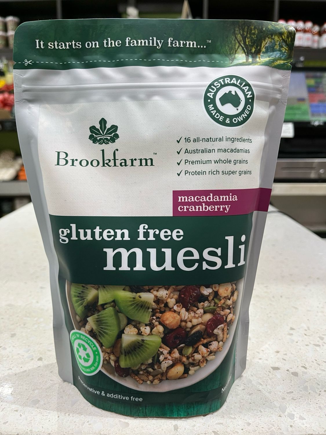 Gluten Free Muesli Macadamia Cranberry 350g