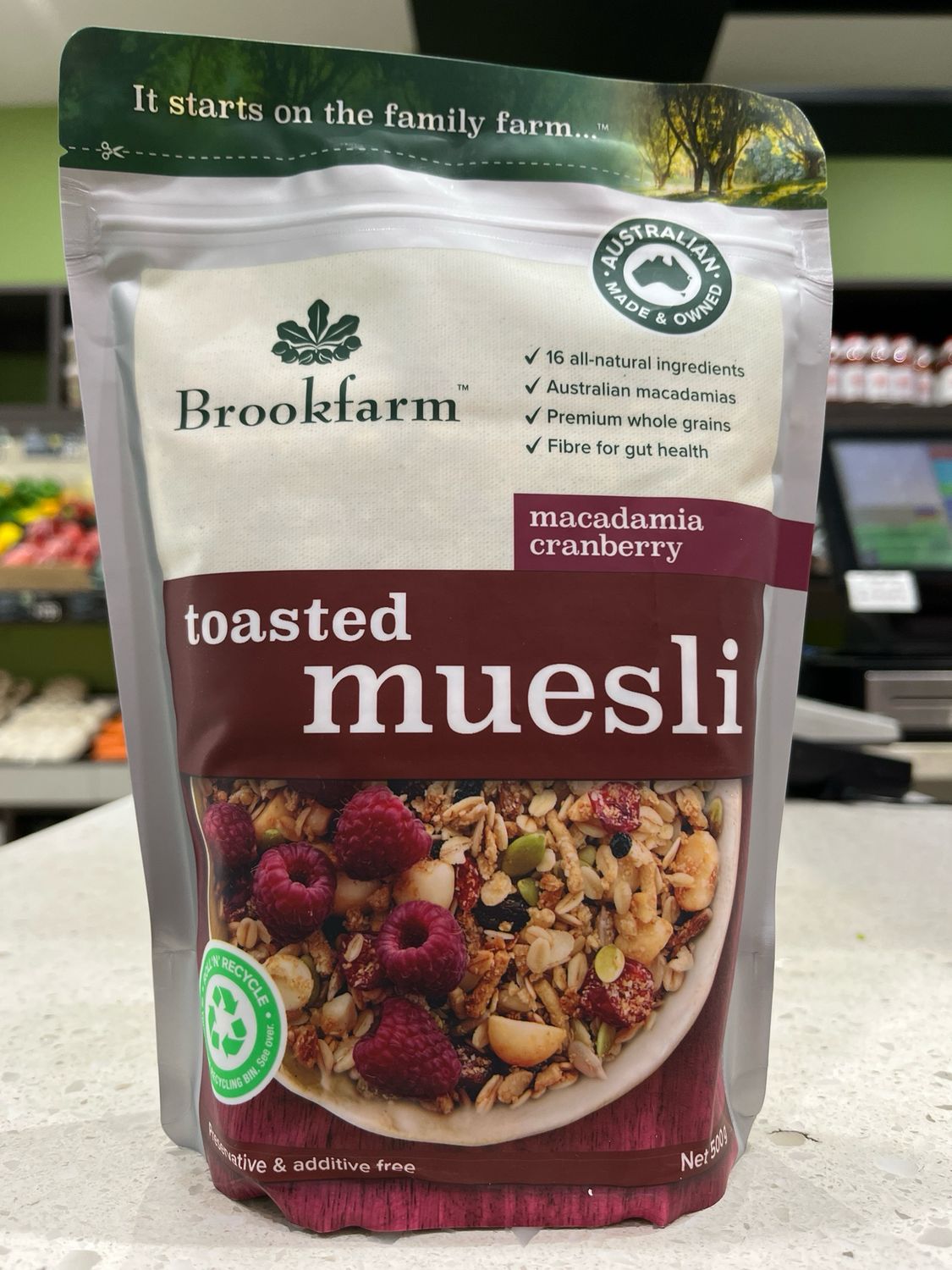 Toasted Muesli Macadamia Cranberry 500g