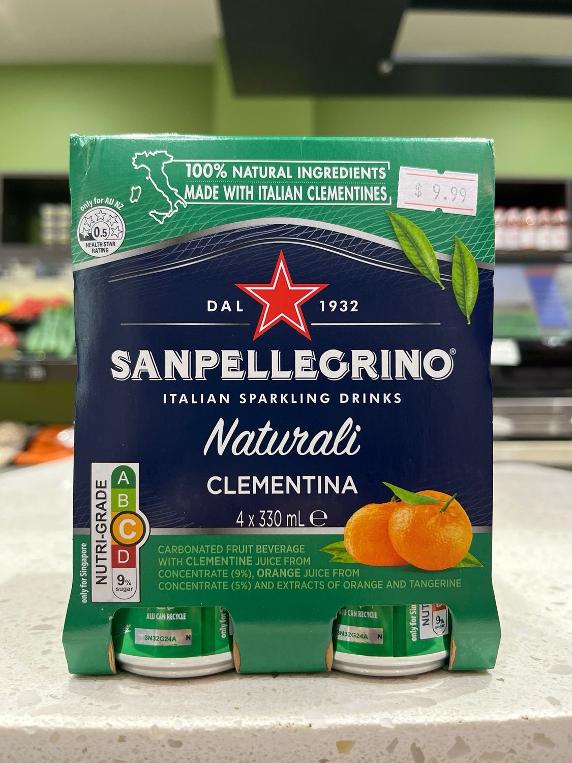 San Pellegrino Clementina 4x330ml Cans