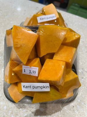 Freshly Cut up Kent Pumpkin Trays
