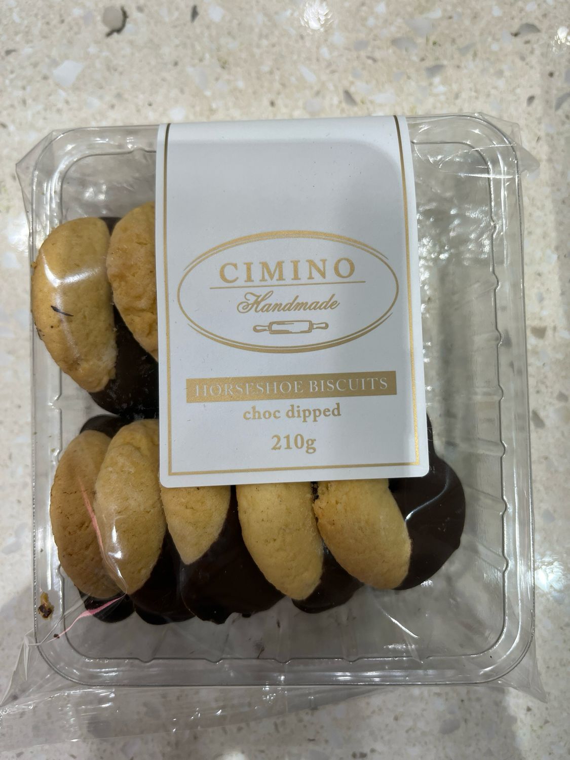Horseshoe Biscuits Choc Dipped