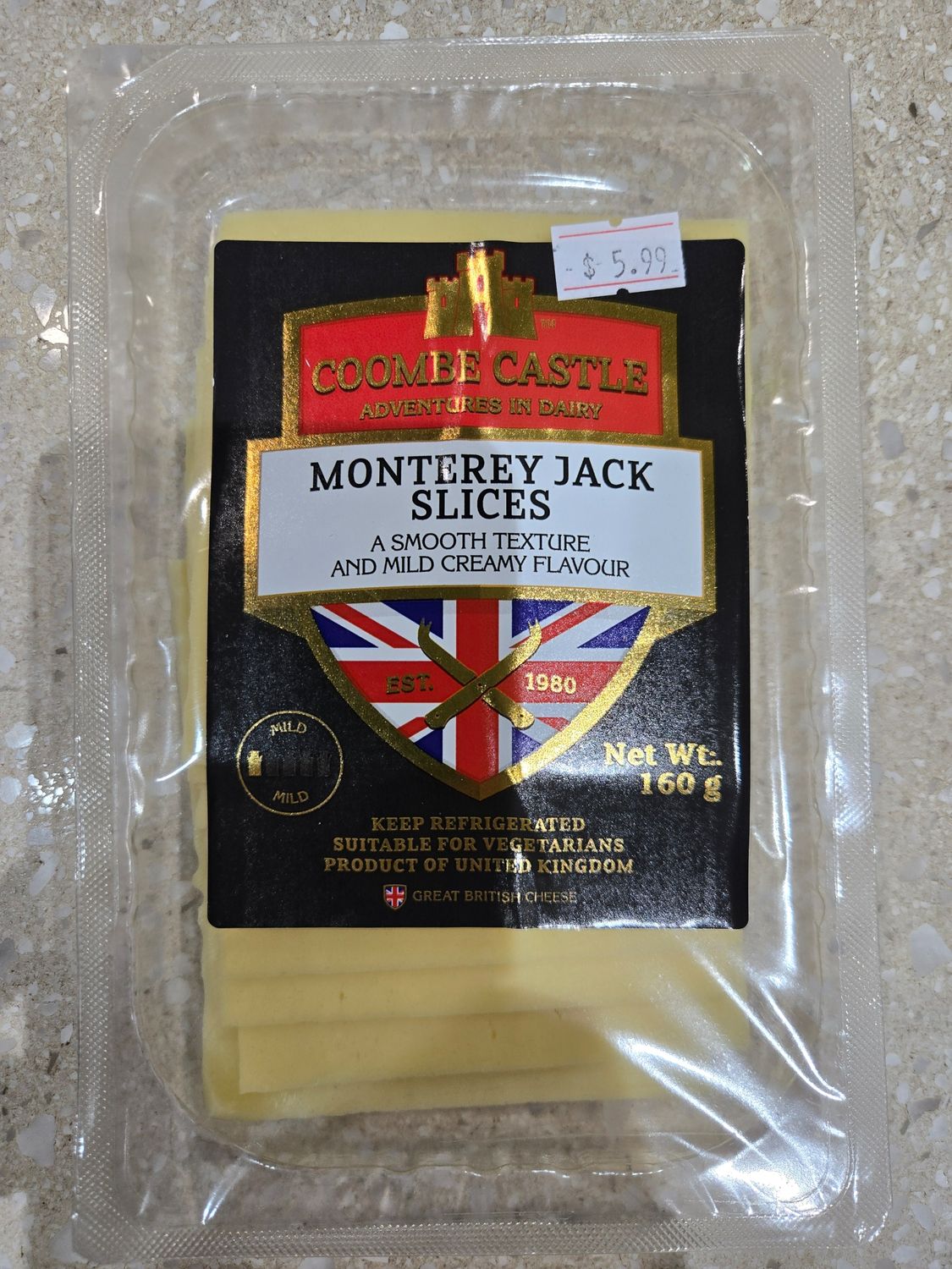 Coombe Castle Monterey Jack Slices