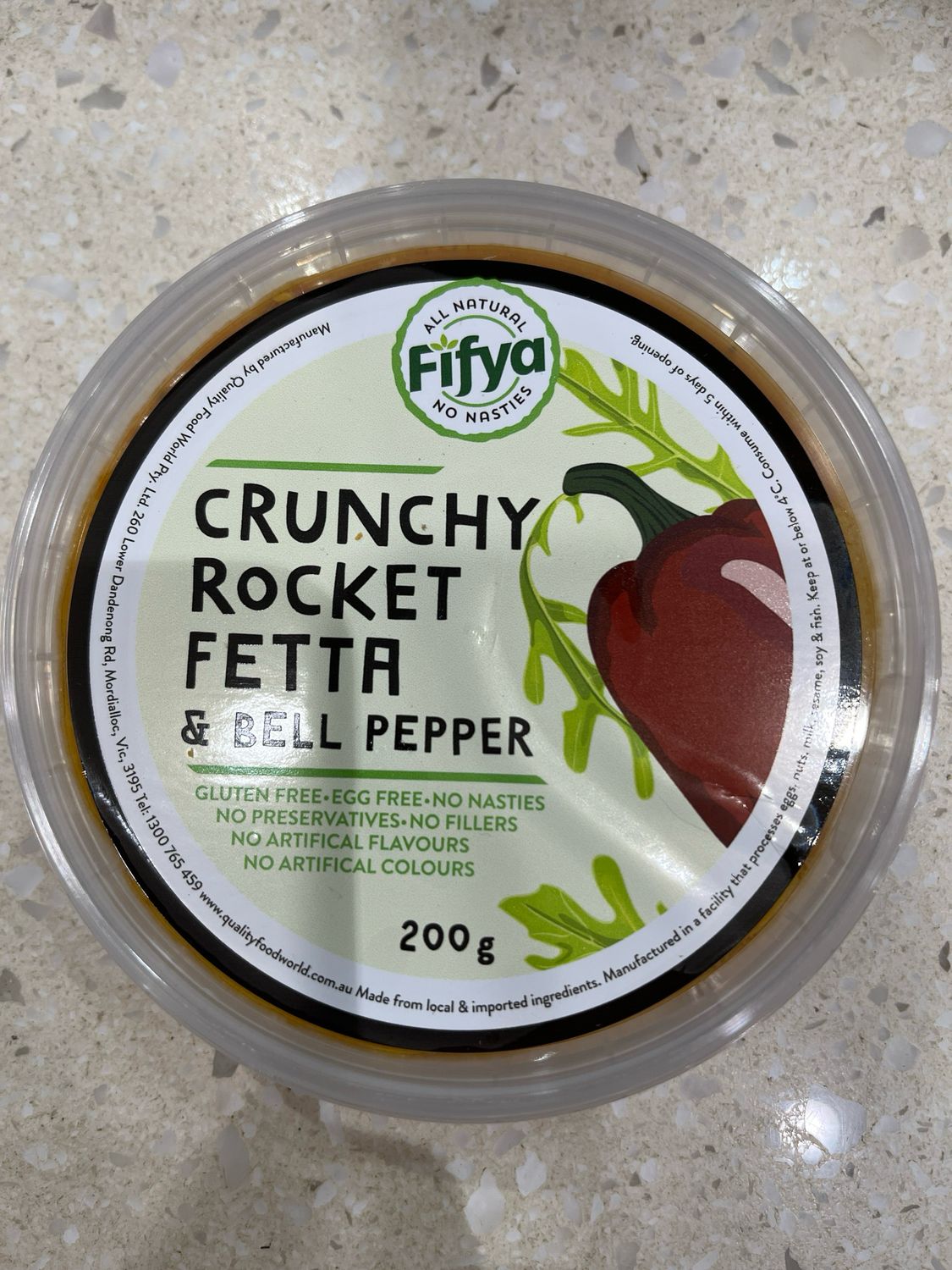 Fifya Crunchy Rocket Fetta &amp;Bell Pepper