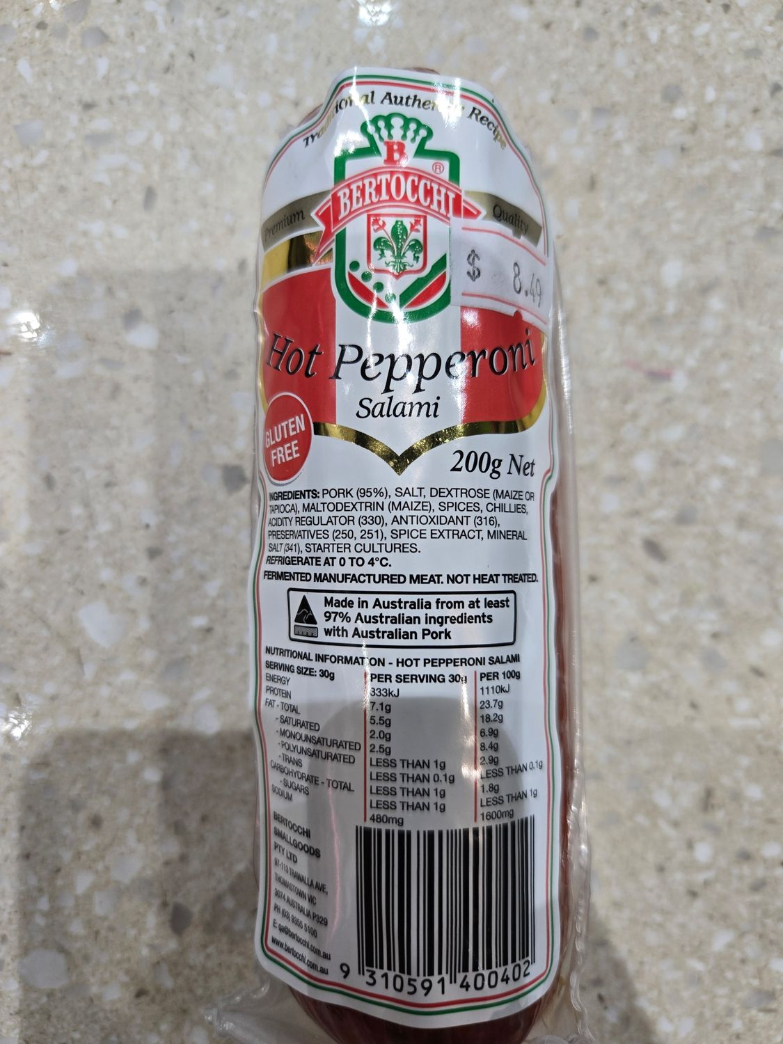 Hot Pepperoni Salami