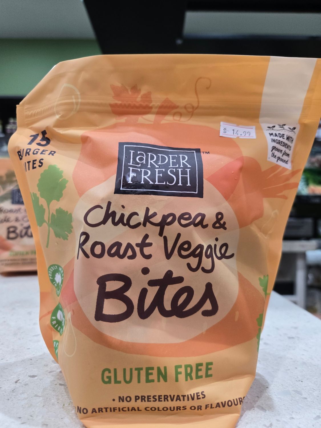 Chickpeas &amp; Roast veggie bites (GF)