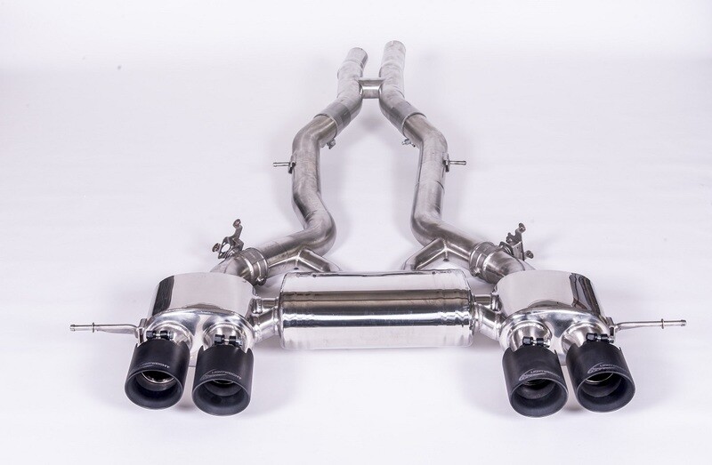 Lightweight Edelstahlkomplettanlage ab OPF mit Klappensteuerung BMW M3 G81 Lightweight Edelstahlkomplettanlage ab OPF mit Klappensteuerung BMW M3 G81