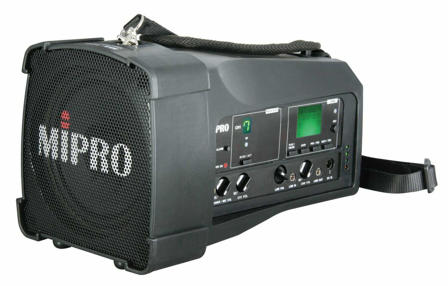 Mobiles Audiosystem mit 2 Funkmikrofonen Mipro MA-100D
