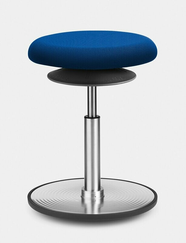 Hocker mit Sitzteller und Bodenwippe