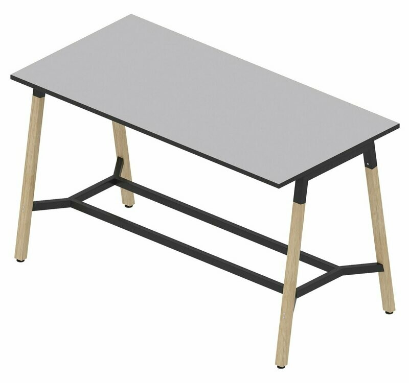 Hochtisch mit Holzgestell