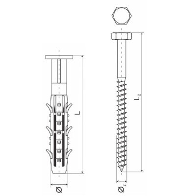 Kaištis KAXDN ø14mm su sraigtu 571