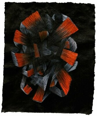 Feuerwerk(Kopf), 35x30cm, Tusche/Papier, 2016