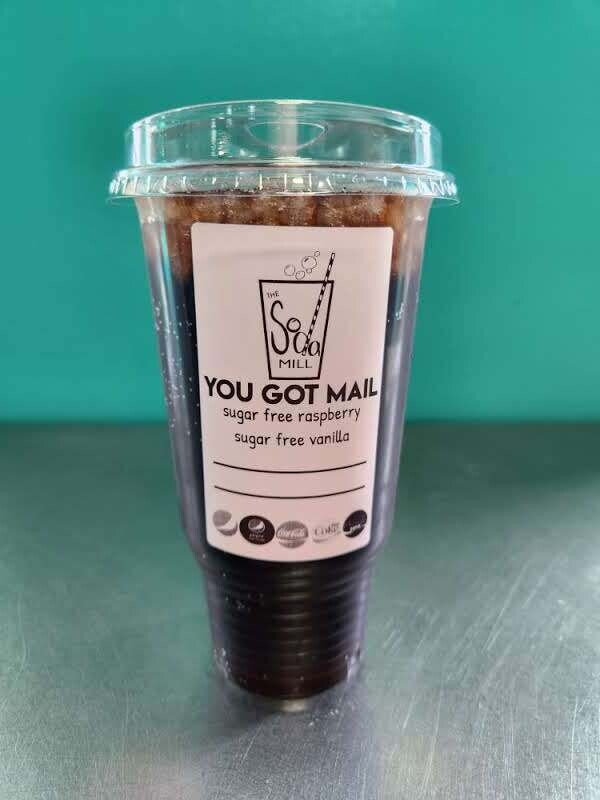 YOU GOT MAIL - Cola base with sugar free raspberry and sugar free vanilla