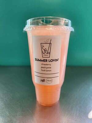 SUMMER LOVIN&#39; - Lemonade base with peach puree, strawberry and fresh lemon