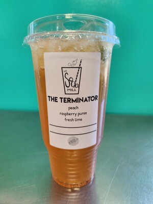 THE TERMINATOR - Mountain Dew base with raspberry puree, peach and fresh lime