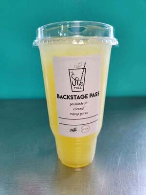 BACKSTAGE PASS - Lemonade base with passion fruit, coconut and mango puree
