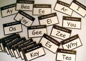 Letter Name Tags
