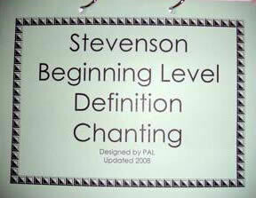 Green Beginning Level Definition Chanting Flip Chart