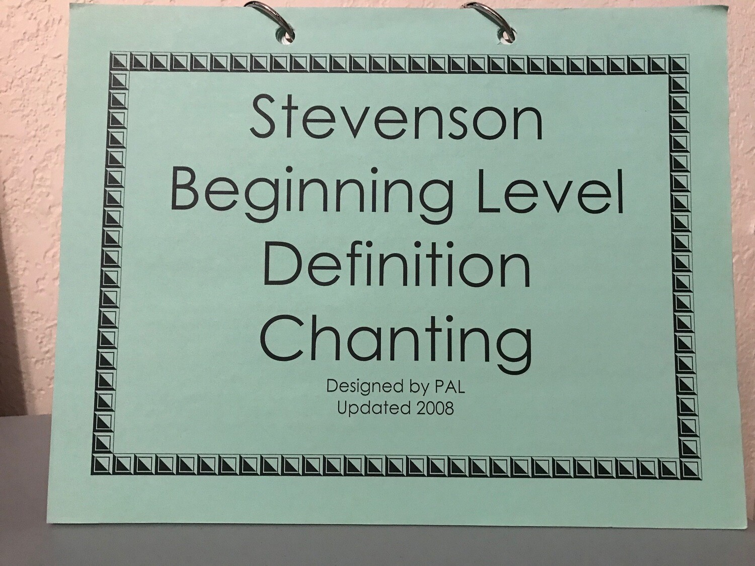 Blue Basic Level Definition Chanting Flip Chart Blue Basic Level Definition Chanting Flip Chart