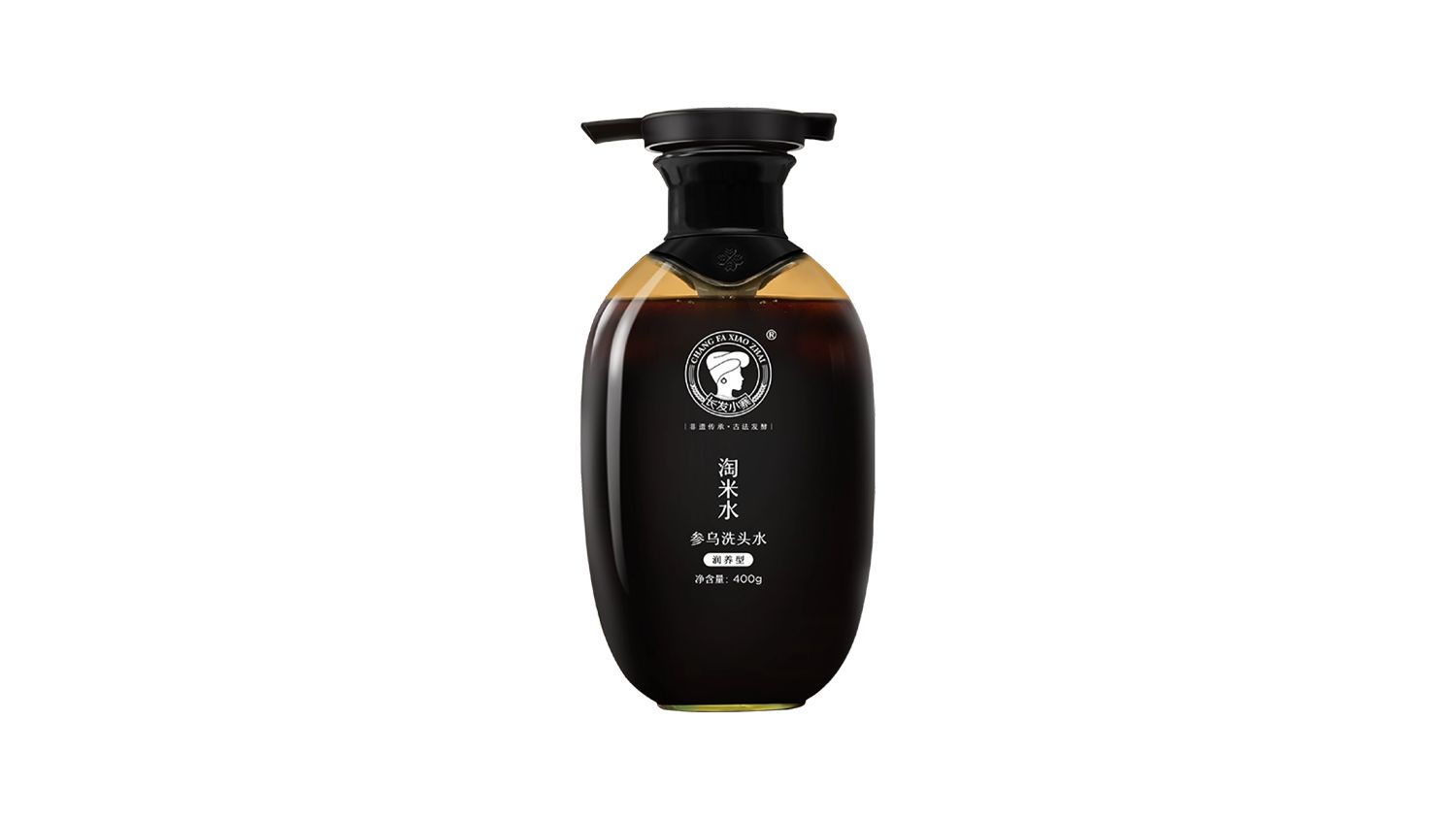 CHANGFA XIAOZHAI RICE WASH WATER GINSENG & BLACK SESAME SHAMPOO 400ml - Nourishing
