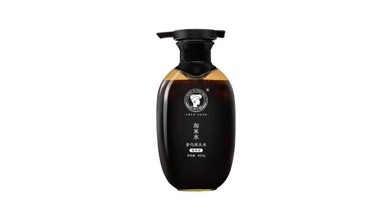 CHANGFA XIAOZHAI RICE WASH WATER GINSENG & BLACK SESAME SHAMPOO 400ml - Nourishing