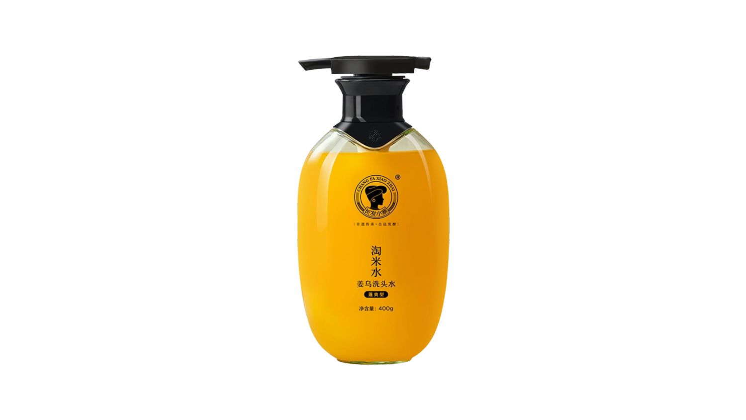 CHANGFA XIAOZHAI RICE WASH WATER GINSENG & BLACK SESAME SHAMPOO 400ml - Volumizing & Refreshing