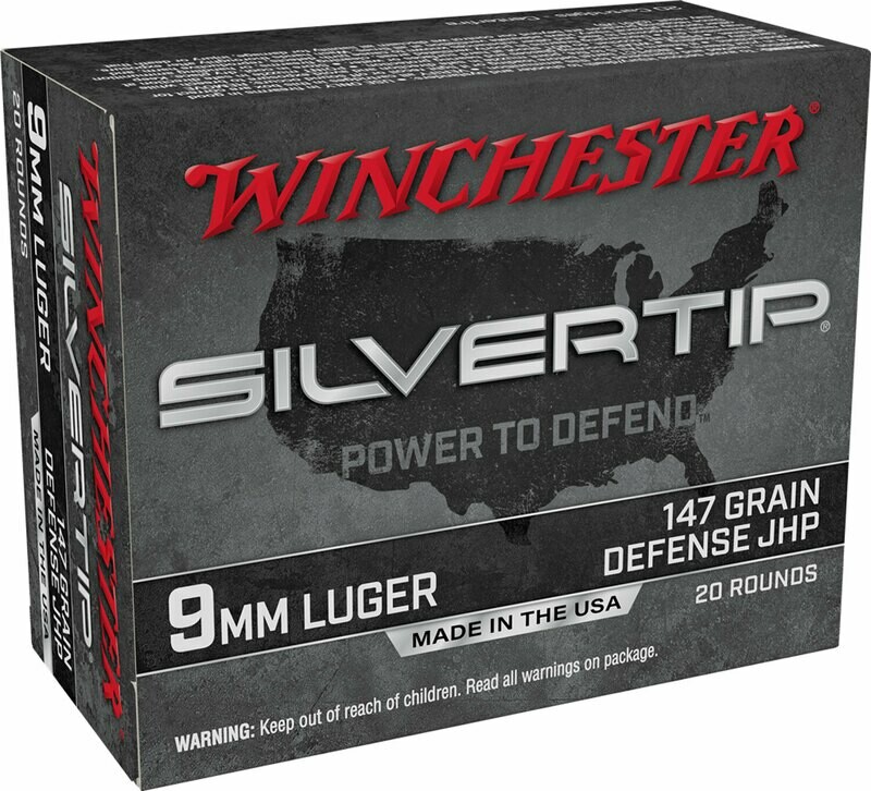 Winchester W9MMST2 Super-X 9mm Luger 147 gr Silvertip Hollow Point 20 Bx