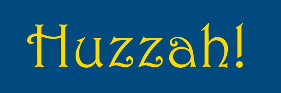 Huzzah! bumper sticker